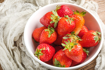 Fresh strawberries from home garden.