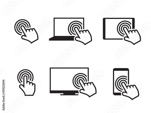 "Touch screen icons set" Stock image and royalty-free vector files on