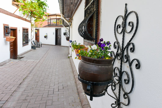 Renovated historical streets in Hamamonu - Ankara, Turkey