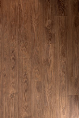 Laminate flooring in the color of wood on the floor