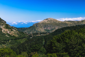 Lovely Mountains of Sicily. Late Spring early Summer Landscape in the hills of the island