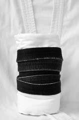 black belt martial arts on white background