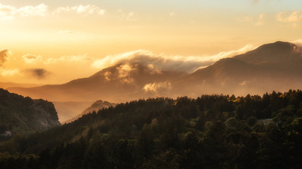 Lovely Mountains of Sicily. Late Spring early Summer Landscape in the Madonie hills of the island