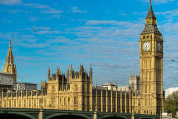 Naklejka na ściany i meble Big Ben and Westminster parliament in London, United Kingdom