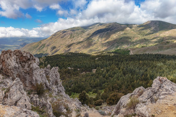 Lovely Mountains of Sicily. Late Spring early Summer Landscape in the Madonie hills of the island
