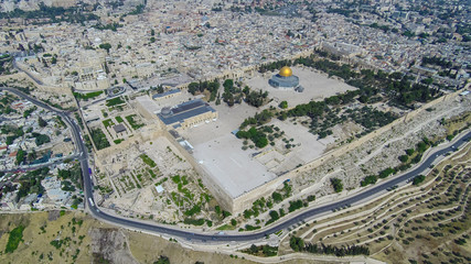 Aerial view of the Old City Jerusalem - 159226852