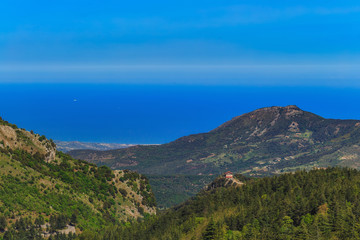 Lovely Mountains of Sicily. Late Spring early Summer Landscape in the Madonie hills of the island