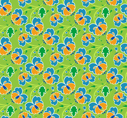 Pattern with summer flowers
