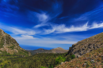 Fototapeta premium Lovely Mountains of Sicily. Late Spring early Summer Landscape in the Madonie hills of the island