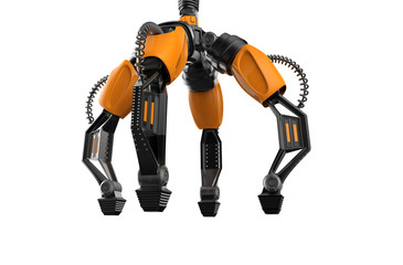 robotic hand 3d render