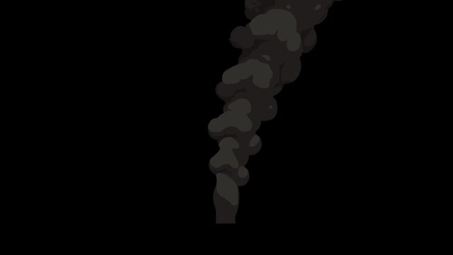 Billowing Smoke 2D Animation Loop Alpha Channel 