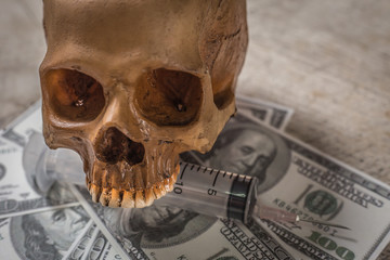 Drug Cocaine of the dead image Symbolic