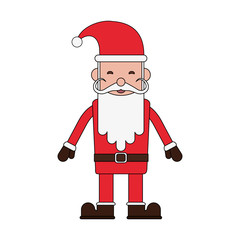 Cute Santa over white background vector illustration