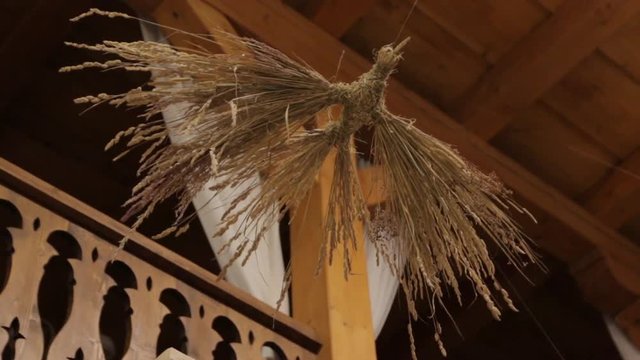 Bird from Straw Handmade