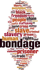 Obraz premium Bondage word cloud