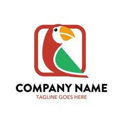 Unique Parrot Logo Template © vectorich