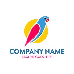 Unique Parrot Logo Template