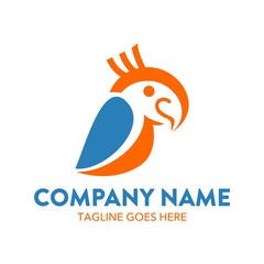 Obraz premium Unique Parrot Logo Template