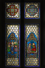 Stained window in old church