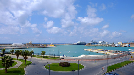View on the port of Civitavecchia  - Italy.