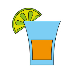 glass lemon flat illustration icon vector design graphic