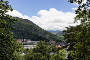 Fototapeta na wymiar A beautiful view of the mountains Hautes Pyrenees. Lourdes, France