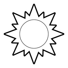 sun silhouette illustration vector design graphic icon