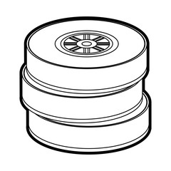 tirescar race illustration icon vector graphic design