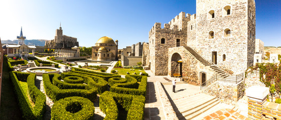 Akhaltsikhe Fortress, also the Rabat Fortress, panoramas and fragments - obrazy, fototapety, plakaty
