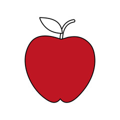 apple fruit sweet illlustration icon vector design graphic flat