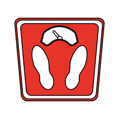 Weighing scale sport icon vector illustration design graphic