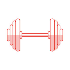 dumbbells sport gym flat icon vector design illustration graphic shadow