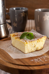 appetizing cottage cheese casserole and cups