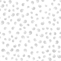 Gray and white spiral pattern. Seamless vector background