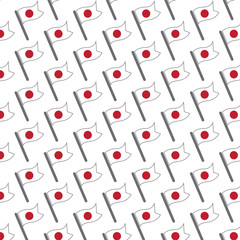 Pattern background Japan Flag icon