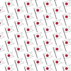 Pattern background Japan Flag icon