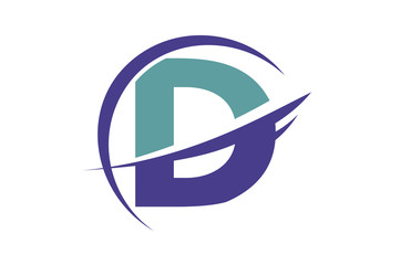 D Global Swoosh Letter Logo