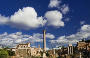 Sky above Roman Forum monuments