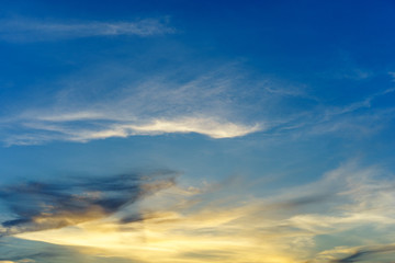 Sunset sky with cloud