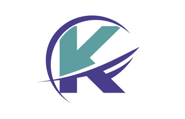 K Global Swoosh Letter Logo
