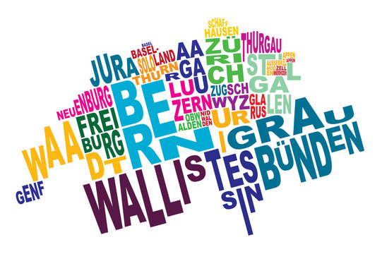 cantons of Switzerland word cloud