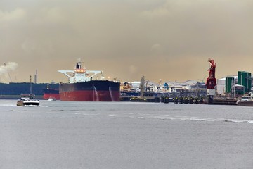 Oil Tanker in Dock