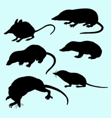 Rat and mice silhouettes. Good use for logo, web icons, symbol, or any design you want. 