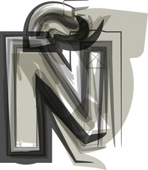 Abstract Letter Ñ