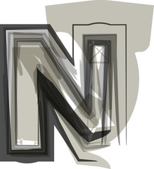 Abstract Letter N