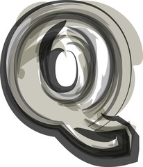 Abstract Letter Q