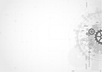 Abstract technology background with gear. Vector illustration