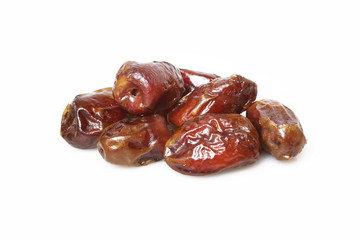 Dried dates - studio shoot on the white