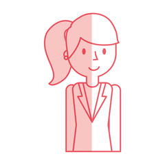 businesswoman avatar character icon vector illustration design