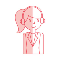 businesswoman avatar character icon vector illustration design